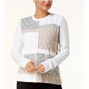 alfred dunner sweater woman’s size large new condition top Eskimo kiss block